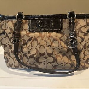 Coach Brown Signature Tote Bag